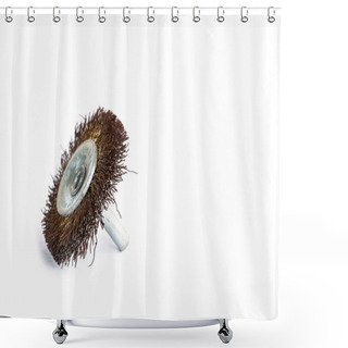 Personality  Old Rotating Metal Brush Shower Curtains