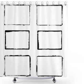 Personality  Grunge Frames Shower Curtains
