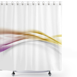Personality  Abstract Border With Waves Shower Curtains