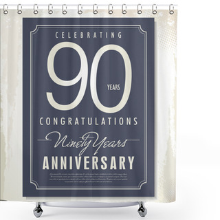 Personality  Anniversary Retro Design Shower Curtains