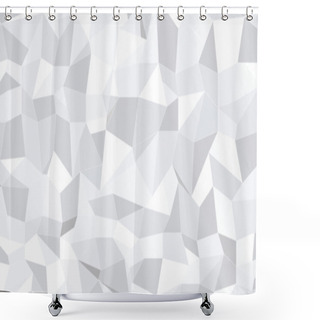 Personality  Abstract Monochrome Low Poly Pattern Background Shower Curtains