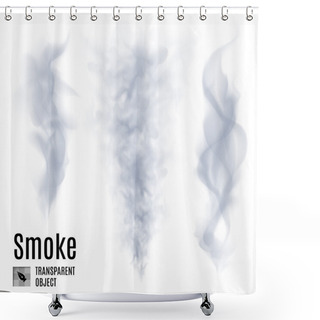Personality  Set Of Transparent Smoke Shower Curtains
