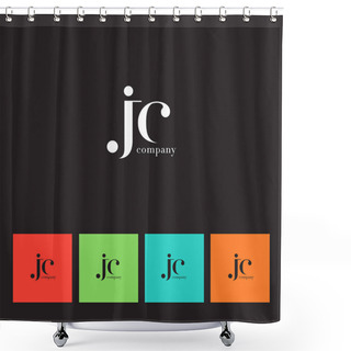 Personality  J & C Letter Logo   Shower Curtains