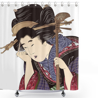 Personality  Ukiyo-e Women 54 Shower Curtains