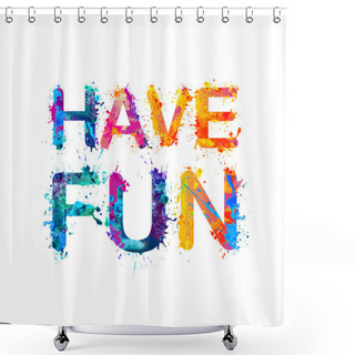 Personality  Have Fun! Rainbow Splash Paint Shower Curtains