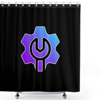 Personality  Admin Blue Gradient Vector Icon Shower Curtains