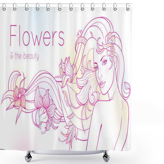 Personality  Flowers And The Beauty Shower Curtains