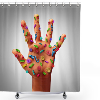 Personality  Hand Germs Shower Curtains