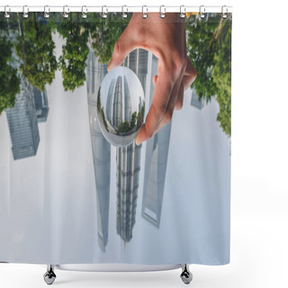 Personality  Modern Buildings In Lujiazui Finance District, Shanghai, China Shower Curtains