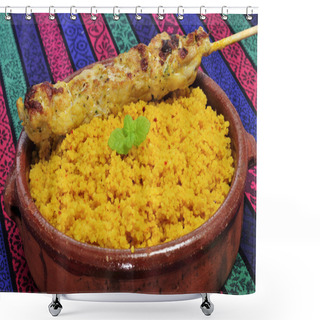 Personality  Spiced Couscous And Chicken Skewer Shower Curtains