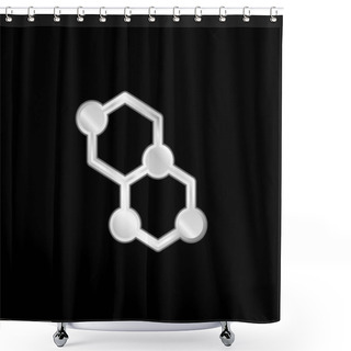 Personality  Bond Silver Plated Metallic Icon Shower Curtains