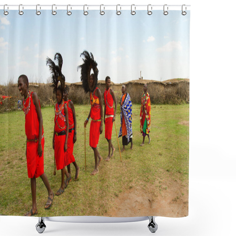 Personality  A Group Of Kenyan Of Masai Tribe Shower Curtains
