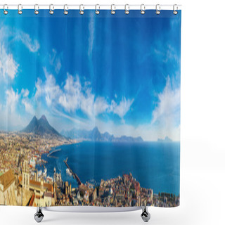Personality  Napoli  And Mount Vesuvius In  Italy Shower Curtains