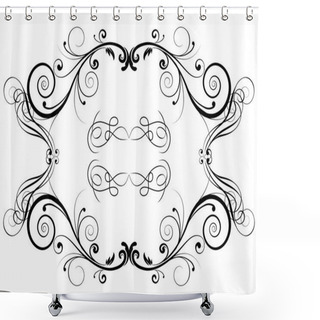 Personality  Decorative Frame Black  Shower Curtains