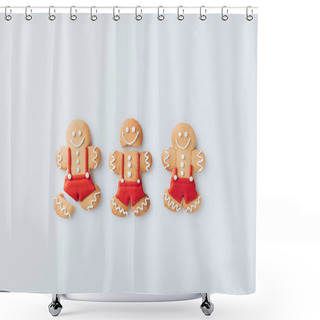 Personality  Sweet Gingerbread Men Shower Curtains