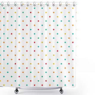 Personality  Square Polka Dot Style Seamless Vector Pattern Shower Curtains