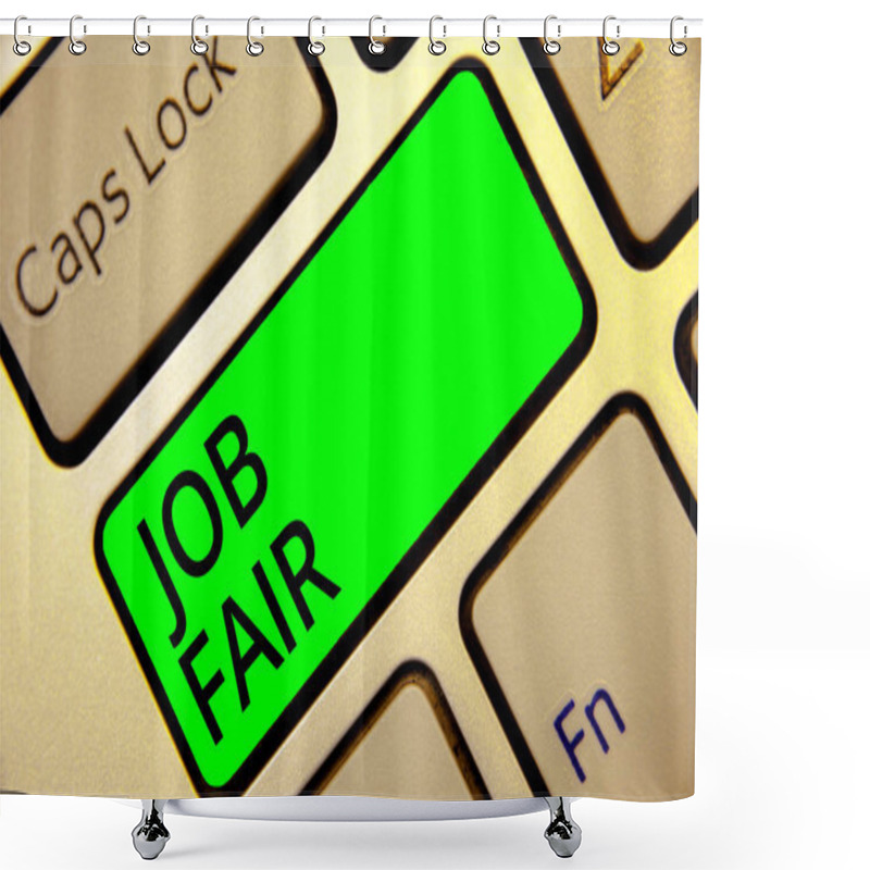 Personality  Word Writing Text Job Fair. Business Concept For An Event Where A Person Can Apply For A Job In Multiple Companies Keyboard Red Key Intention Create Computer Computing Reflection Document Shower Curtains