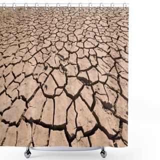 Personality  Detail Of Dry Ground Earth Shower Curtains