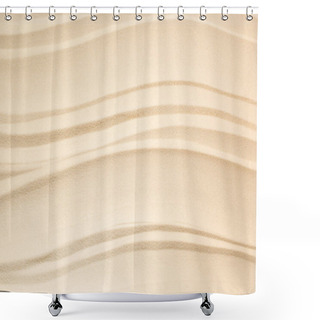 Personality  Full Frame Of Lines On Sand As Background Shower Curtains