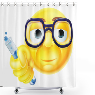 Personality  Scientist Emoji Emoticon Shower Curtains
