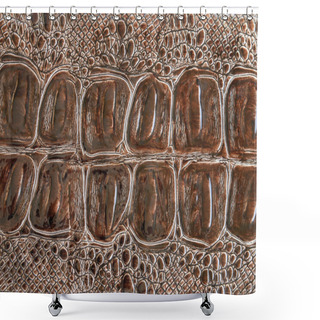 Personality  Crocodile Skin Texture Shower Curtains