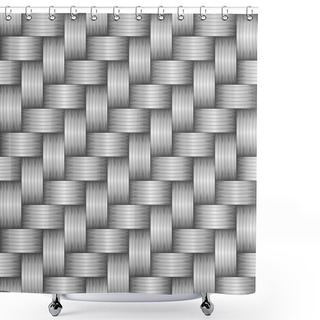 Personality  Vector Silver Texture Shower Curtains