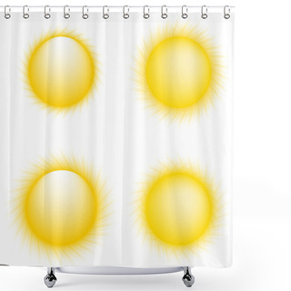 Personality  Vector Sun Icons. Sun Collection Shower Curtains