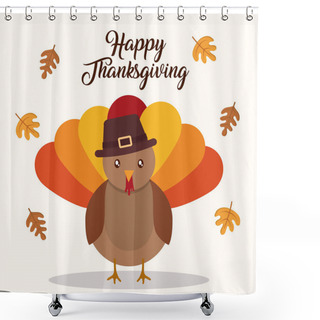 Personality  Happy Thanksgiving Design Shower Curtains