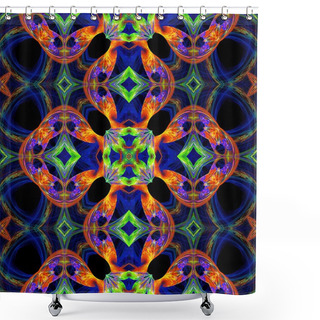 Personality  Seamless Fractal Background Shower Curtains
