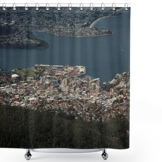 Personality  Hobart From Above Shower Curtains