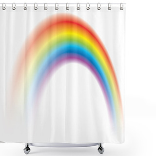 Personality  Vivid Vector Colorful Rainbow Shining Blurred Shower Curtains