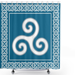 Personality  Old Triskelion Symbol, Element Typical For Celtic Ethnic Design -  Vector Illustration Shower Curtains