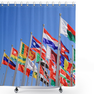 Personality  National Flags Shower Curtains