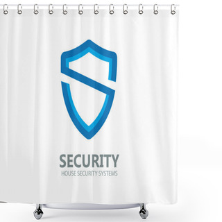 Personality  Logo Shield In The Form Of The Letter S Shower Curtains