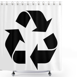 Personality  Recycle Symbol Shower Curtains