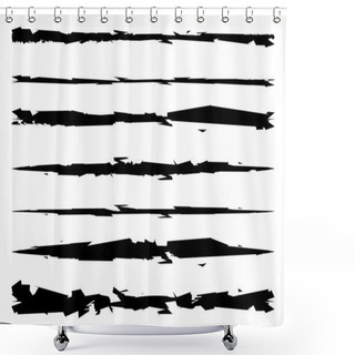 Personality  Grungy, Brush Strokes Shower Curtains