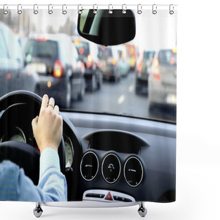 Personality  Traffic Jam Shower Curtains