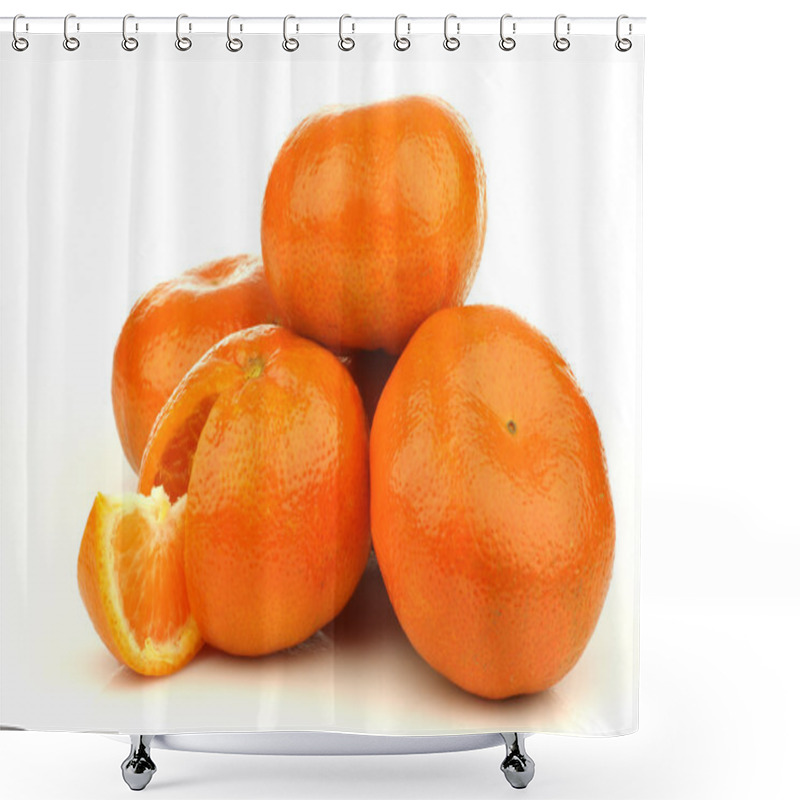 Personality  Bunch of fresh tangerines shower curtains