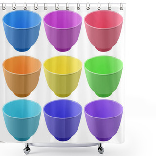 Personality  Colorful Bowls Shower Curtains