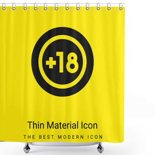 Personality  Age Limit Minimal Bright Yellow Material Icon Shower Curtains
