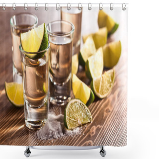Personality  Tequila With Salt And Lime  Shower Curtains