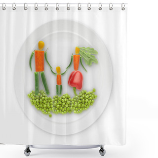 Personality  Healthy Food Shower Curtains
