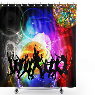 Personality  Disco Party Shower Curtains