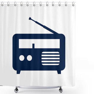 Personality  Radio Icon Shower Curtains