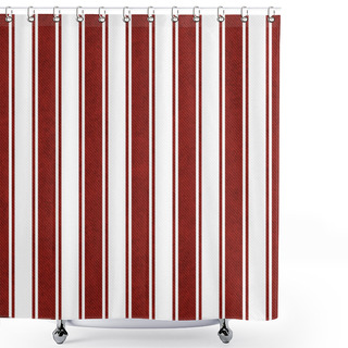 Personality  Red And White Striped Tile Pattern Repeat Background Shower Curtains