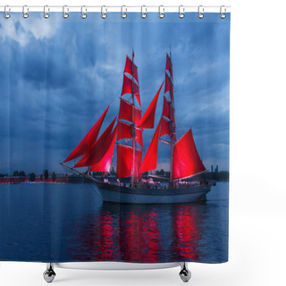 Personality  Scarlet Sails Celebration In St Petersburg. Shower Curtains