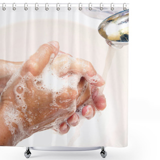 Personality  Wash Your Hands Shower Curtains