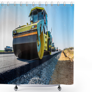 Personality  New Road Construction Shower Curtains