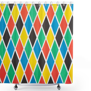 Personality  Harlequin Colorful Diamond Pattern, Texture Background Shower Curtains