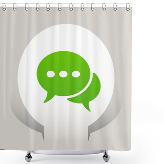 Personality  Message Or Chat Icon Shower Curtains